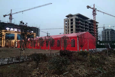 郑州大型篷房红色篷房租赁