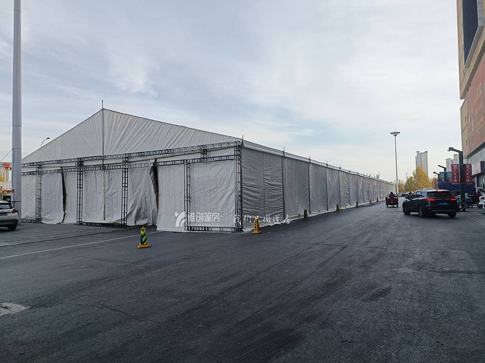 郑州篷房出租公司助力百荣年货节搭建大型篷房