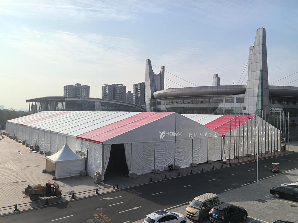 郑州篷房出租搭建中国四季家博会大型展销会篷房