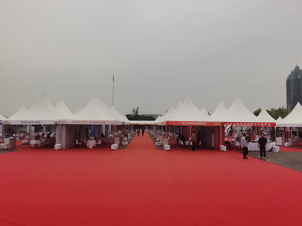 郑州篷房租赁助力郑州如意湖购房产业展会